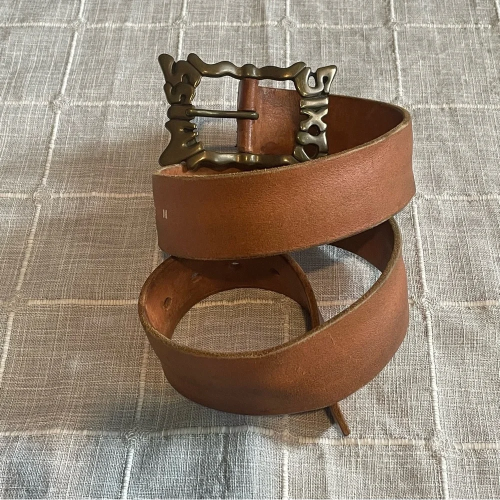 Miss Sixty Vintage Leather Italy Chunky Belt Buckle Sz M